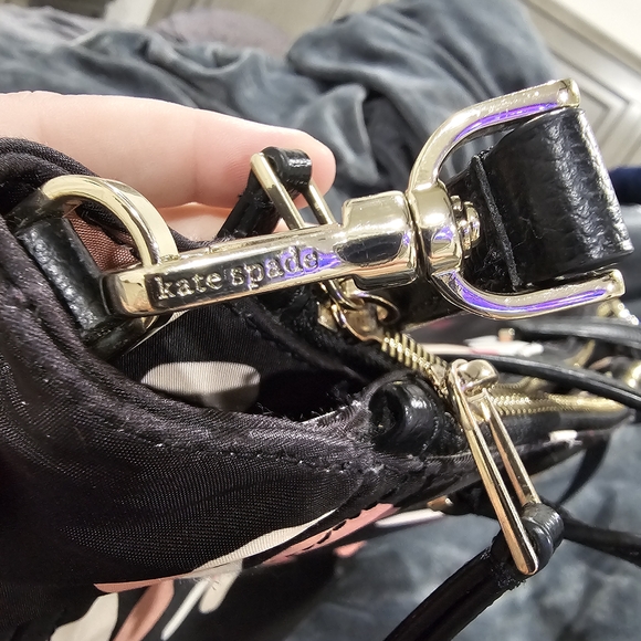 kate spade New York Black Floral Tote with Wristlet - Picture 3 of 14